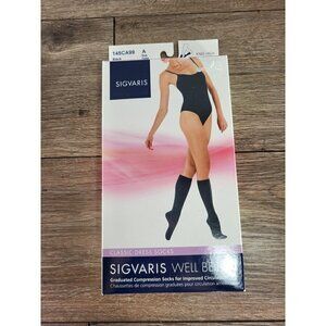 Sigvaris Black Size A Knee High Jarret 15-20 145CA99‎